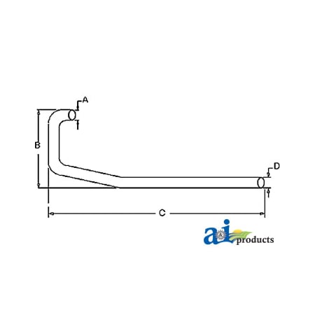 A & I Products Horizontal Outlet Pipe 80" x17.5" x1.5" A-NAA5255D